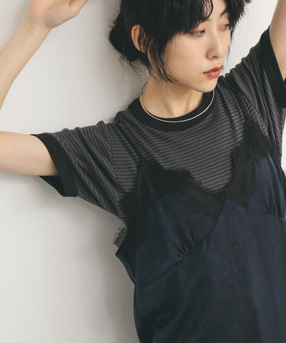 Miller拼接羅紋T恤