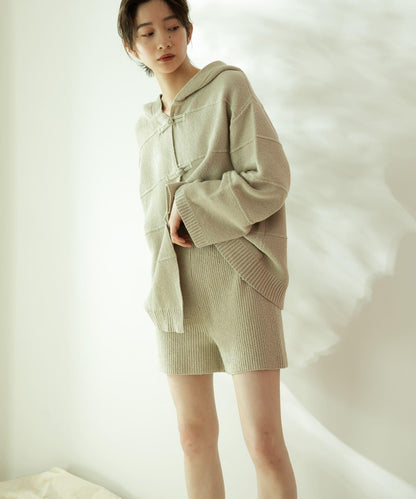 捲曲紗線針織短褲