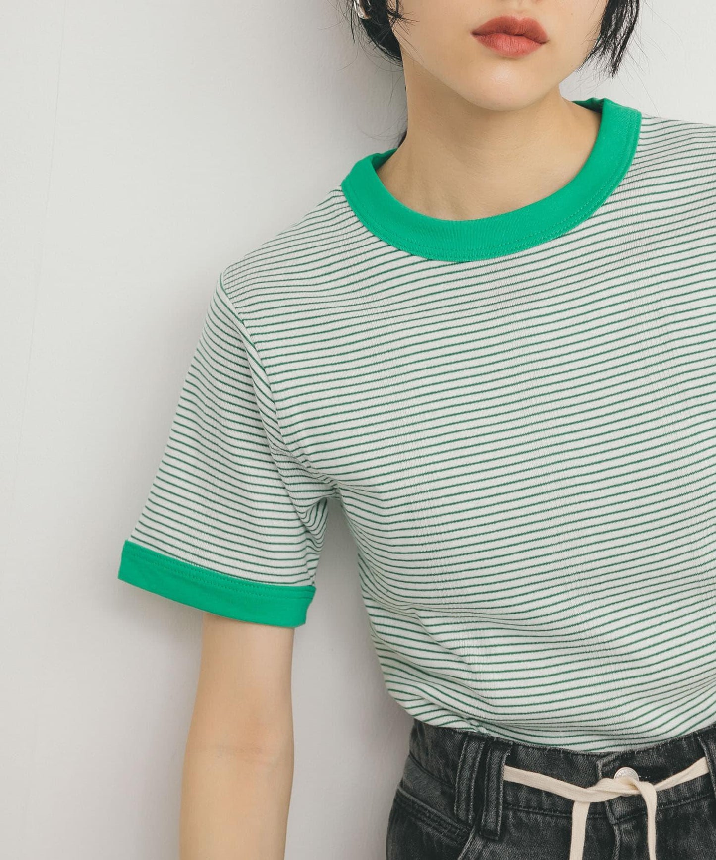 Miller拼接羅紋T恤