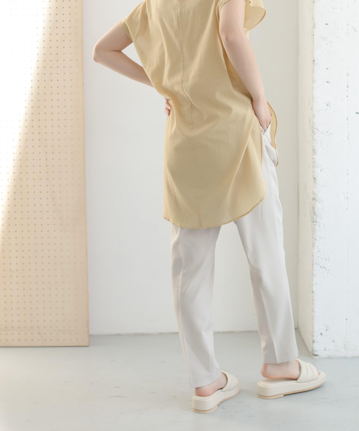 illi 單褶修身錐形褲