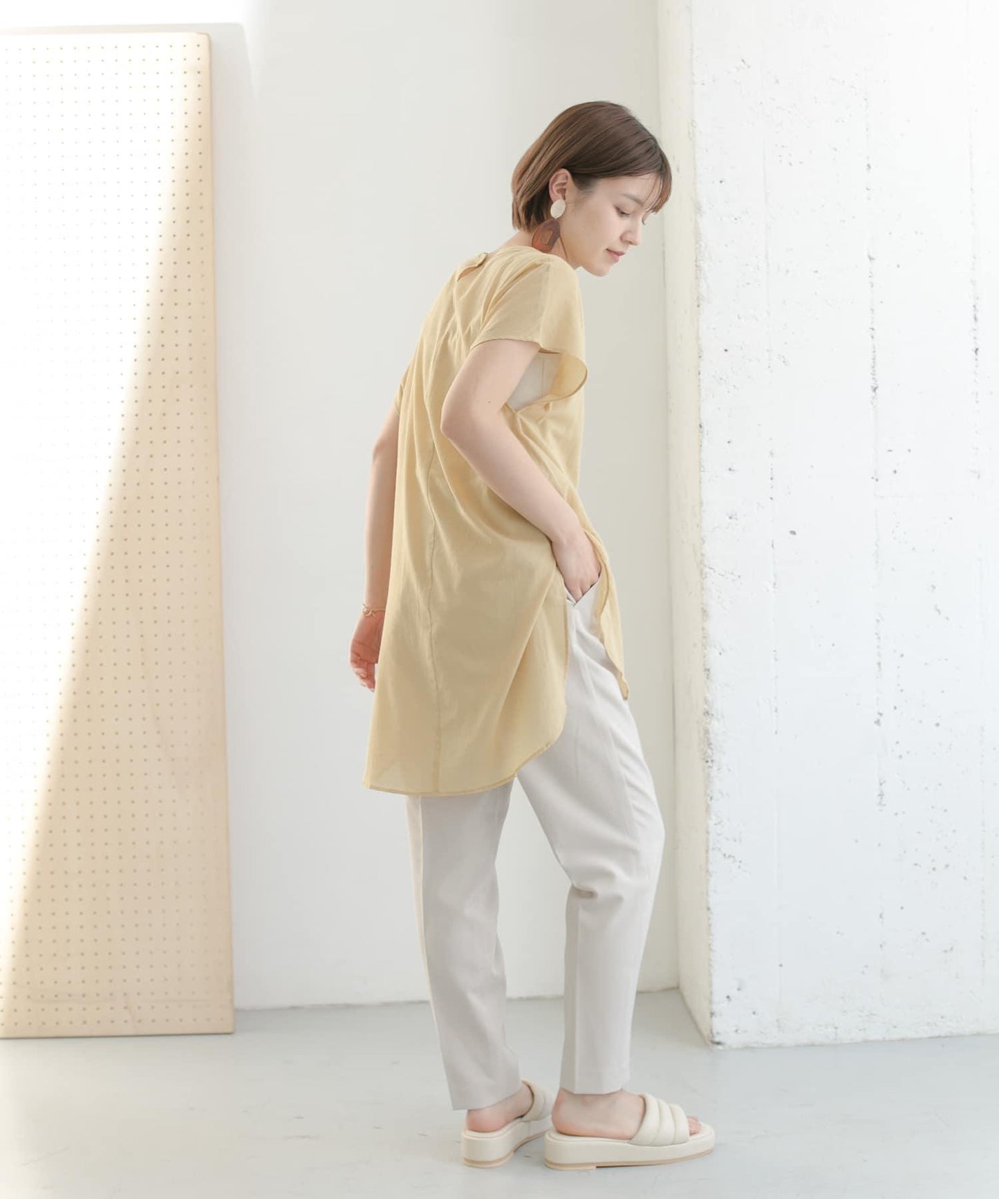 illi 單褶修身錐形褲