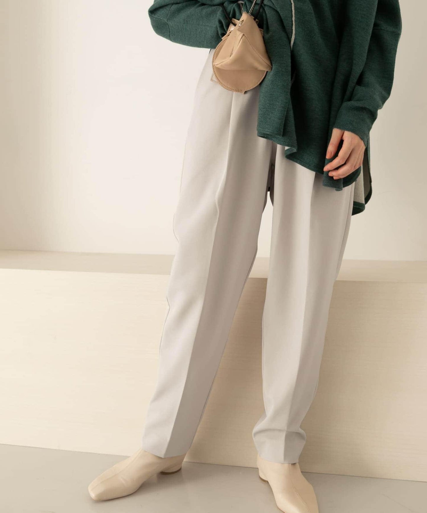 illi 單褶修身錐形褲