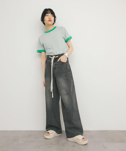 Miller拼接羅紋T恤