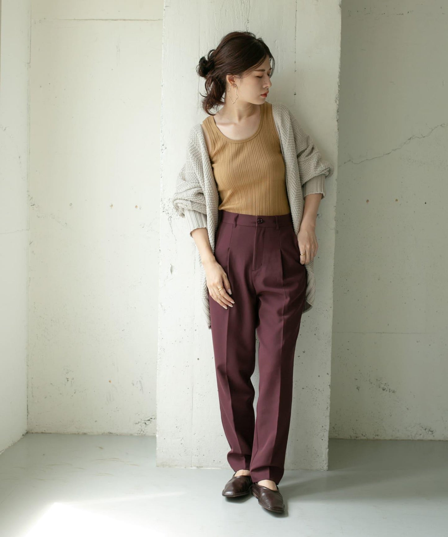 illi 單褶修身錐形褲