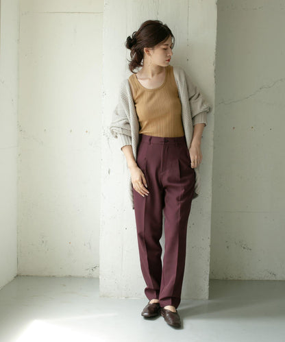 illi 單褶修身錐形褲