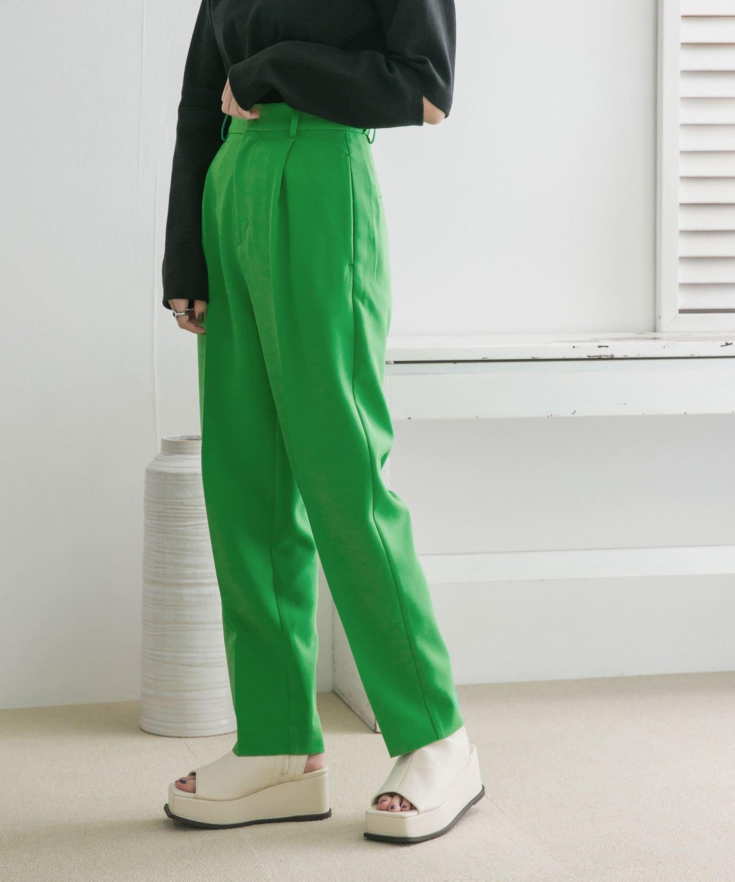 illi 單褶中線西裝褲