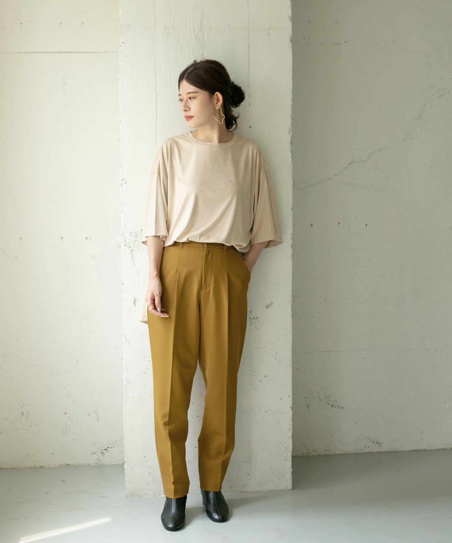 illi 單褶修身錐形褲