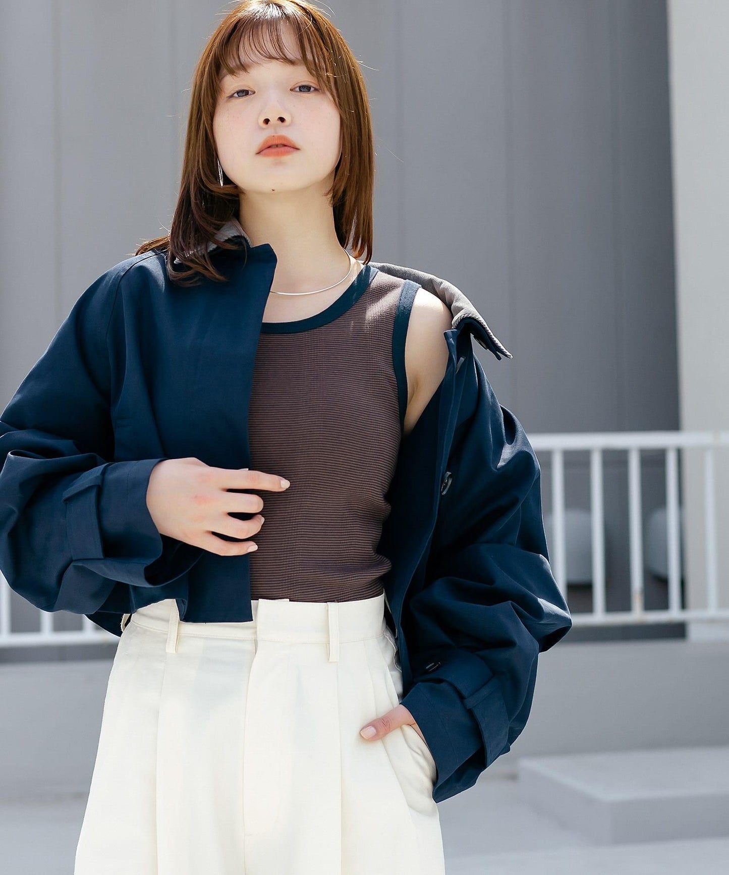 Miller拼接羅紋背心