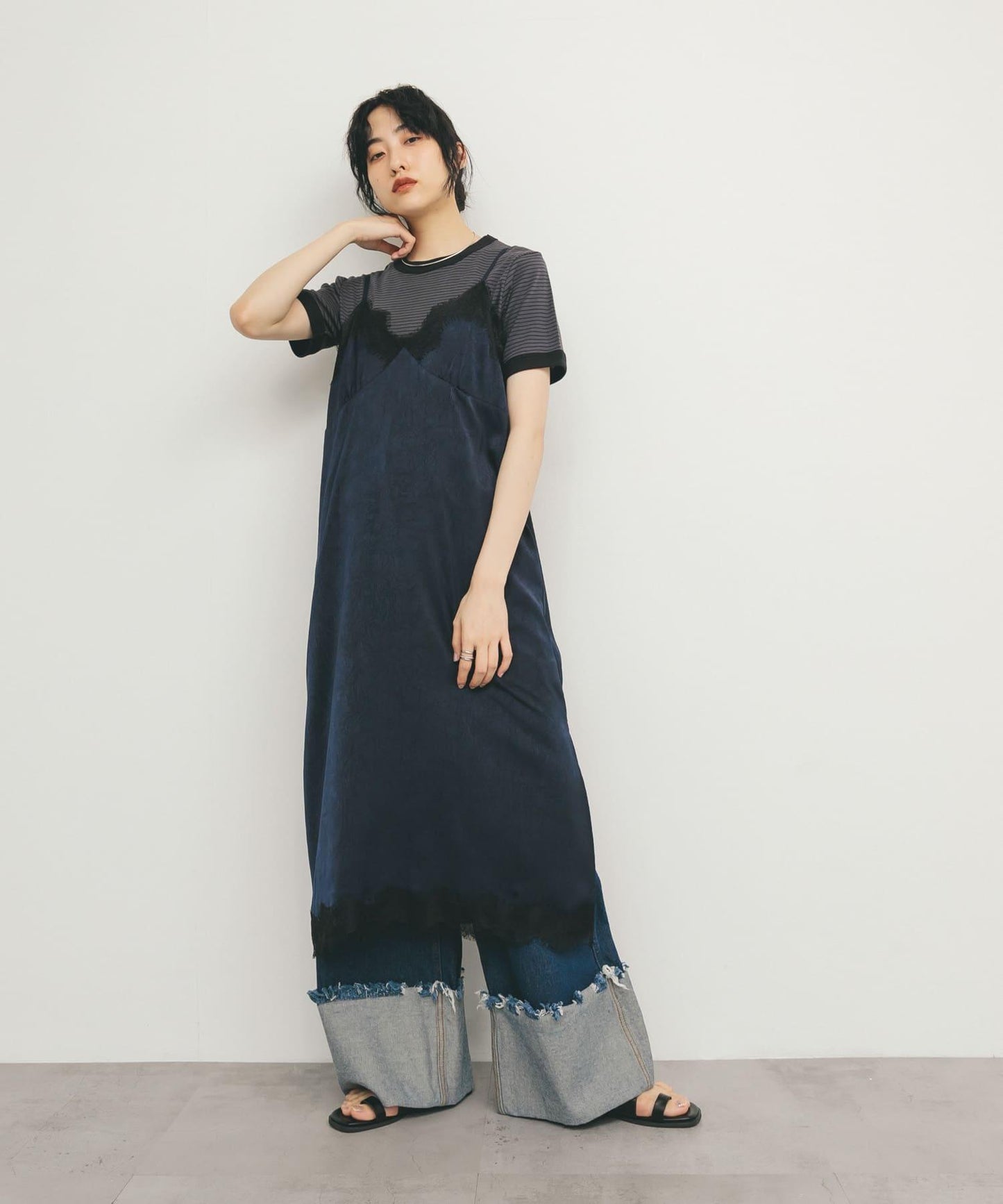 Miller拼接羅紋T恤