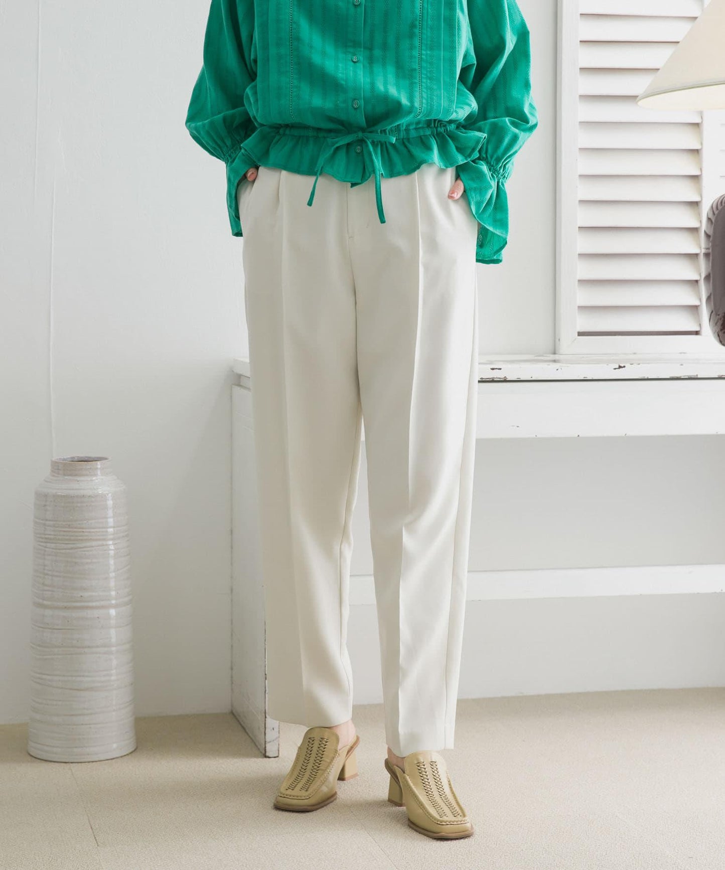 illi 單褶中線西裝褲