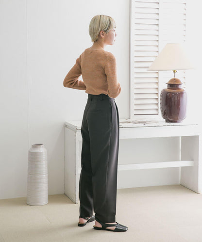 illi 單褶中線西裝褲