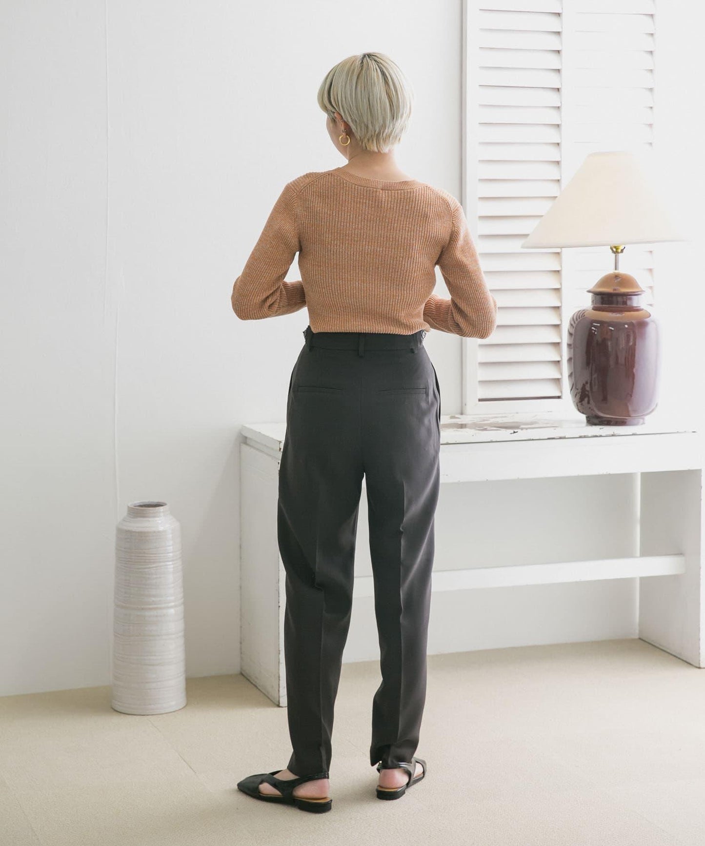 illi 單褶中線西裝褲