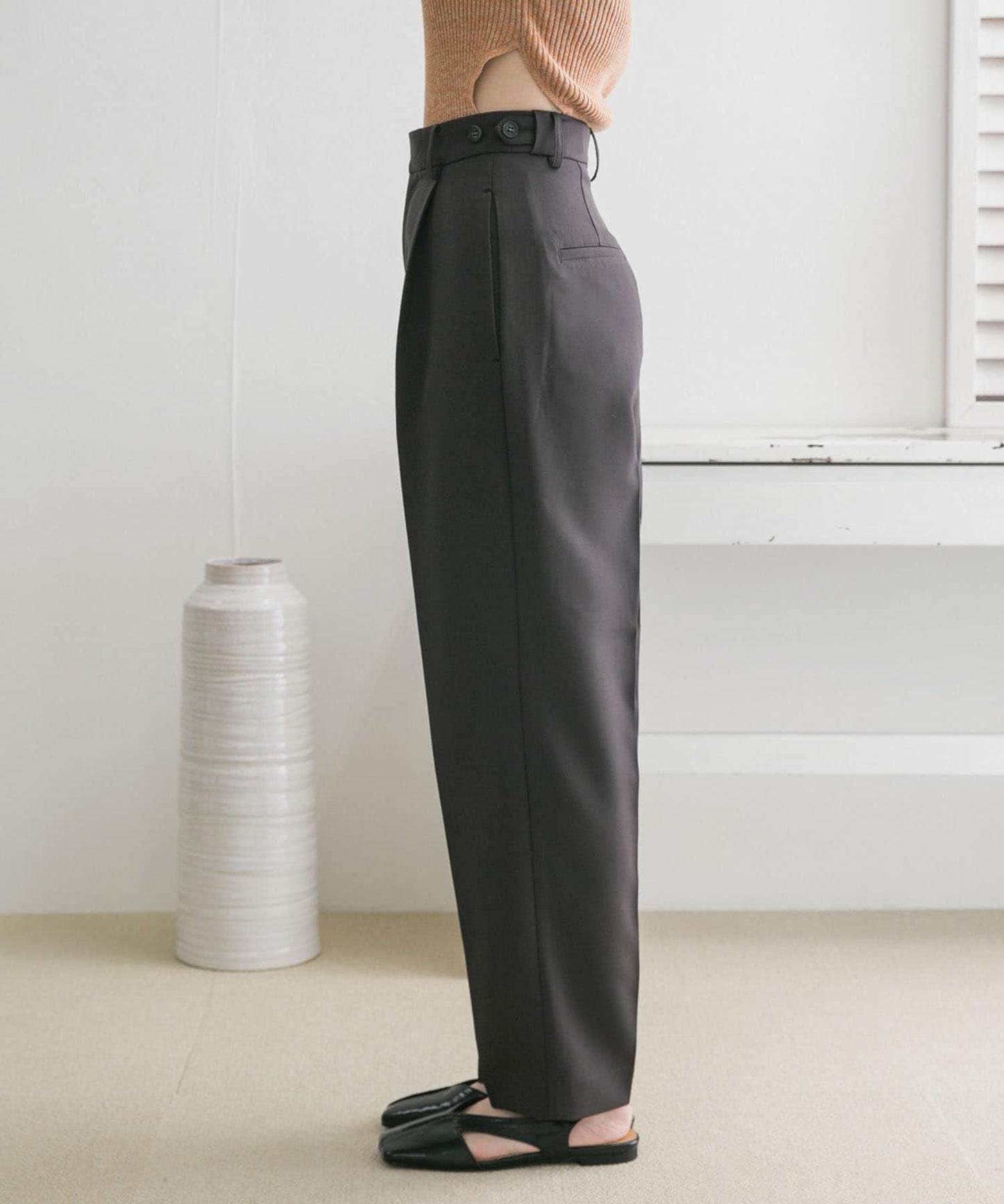 illi 單褶中線西裝褲