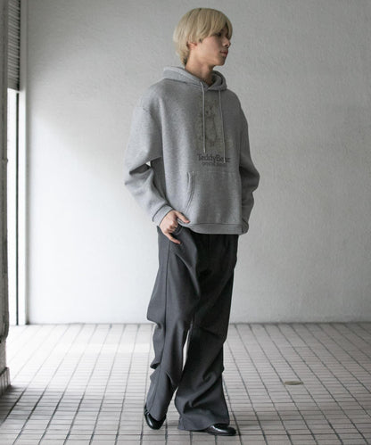 羊毛感隨機褶皺長褲