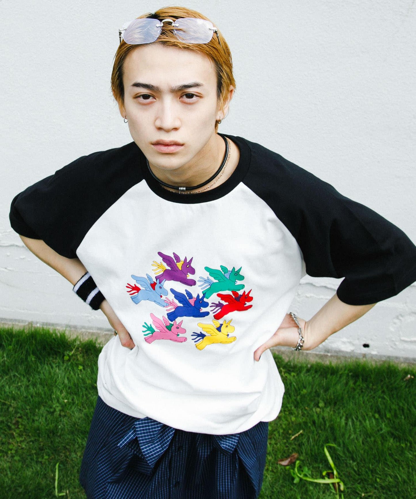 『聯名』SHUHEI KOKI×SENSE OF PLACE 拼色插肩袖T恤