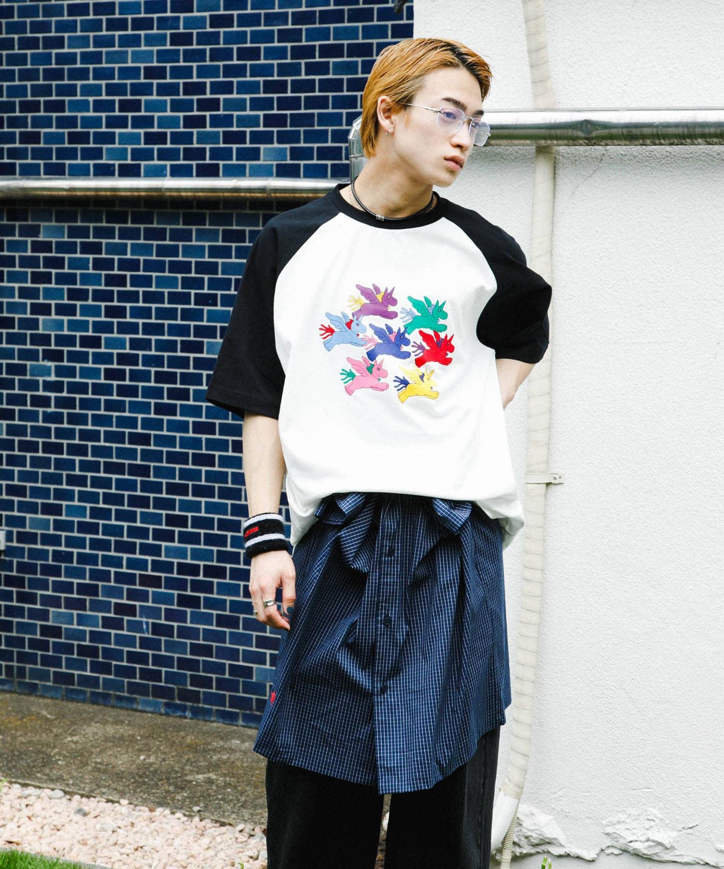 『聯名』SHUHEI KOKI×SENSE OF PLACE 拼色插肩袖T恤