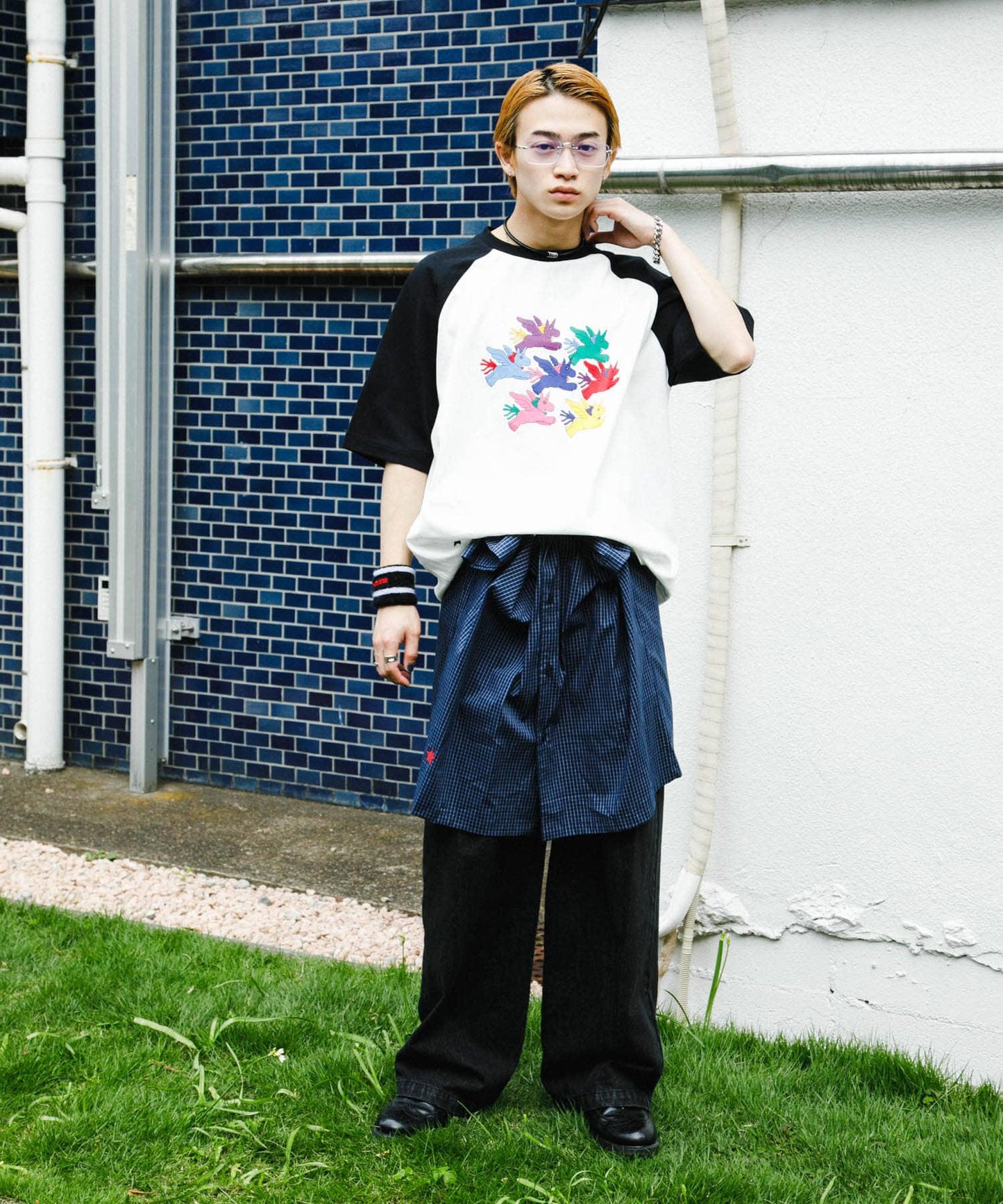 『聯名』SHUHEI KOKI×SENSE OF PLACE 拼色插肩袖T恤