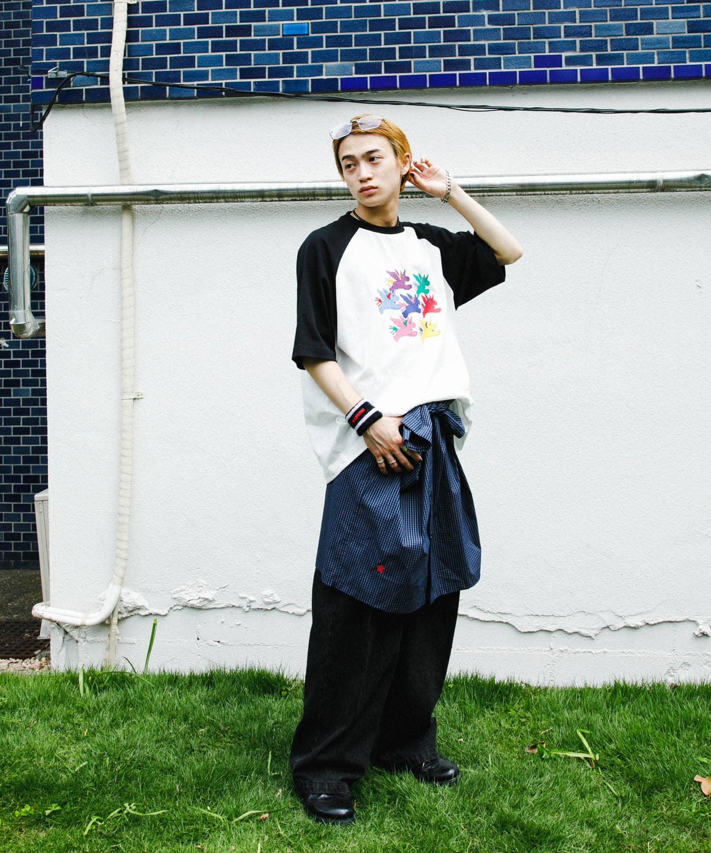 『聯名』SHUHEI KOKI×SENSE OF PLACE 拼色插肩袖T恤