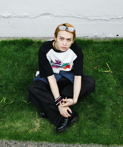 『聯名』SHUHEI KOKI×SENSE OF PLACE 拼色插肩袖T恤