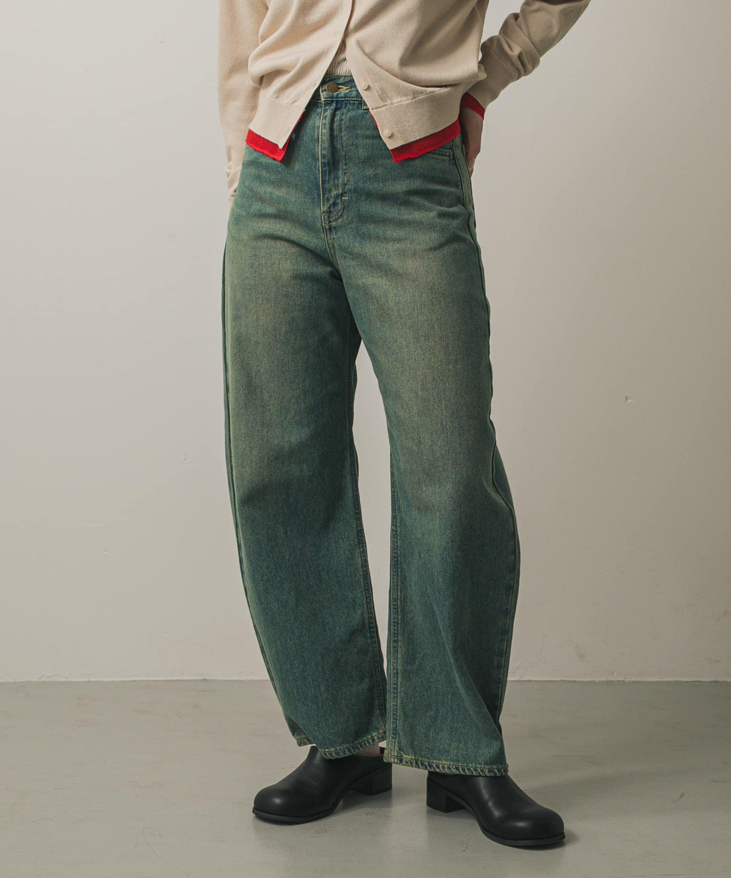 『聯名』Lee101×SENSE OF PLACE 寬鬆桶型褲