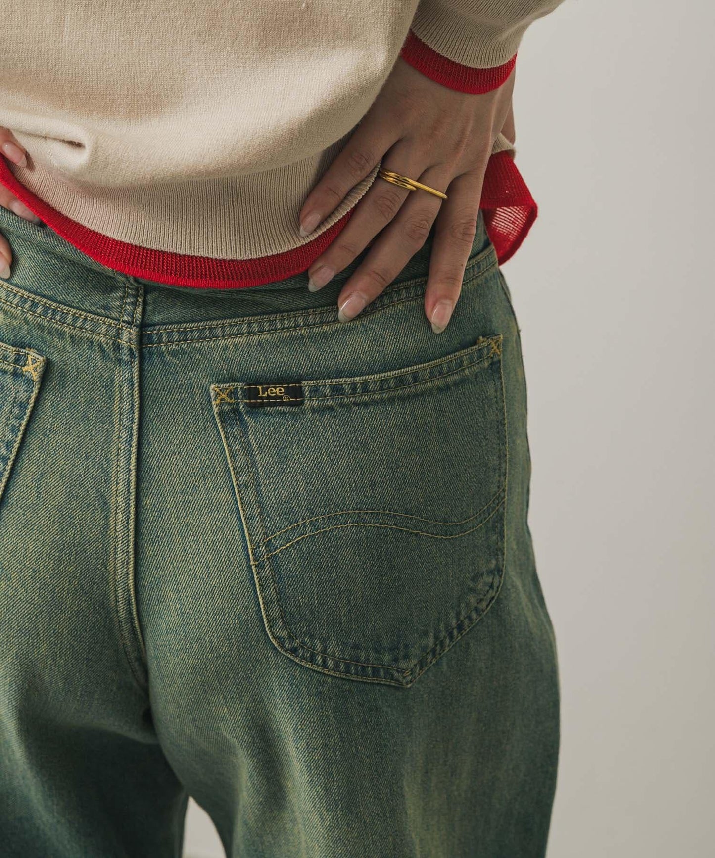 『聯名』Lee101×SENSE OF PLACE 寬鬆桶型褲