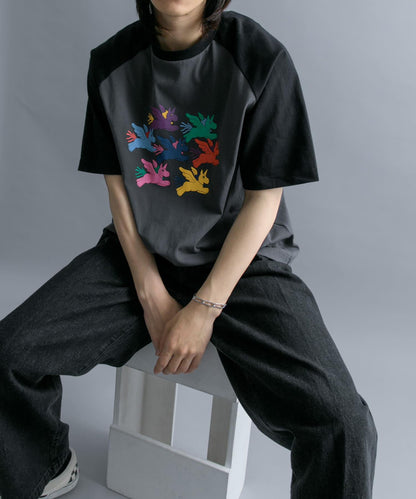 『聯名』SHUHEI KOKI×SENSE OF PLACE 拼色插肩袖T恤