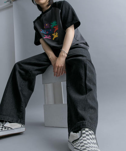 『聯名』SHUHEI KOKI×SENSE OF PLACE 拼色插肩袖T恤