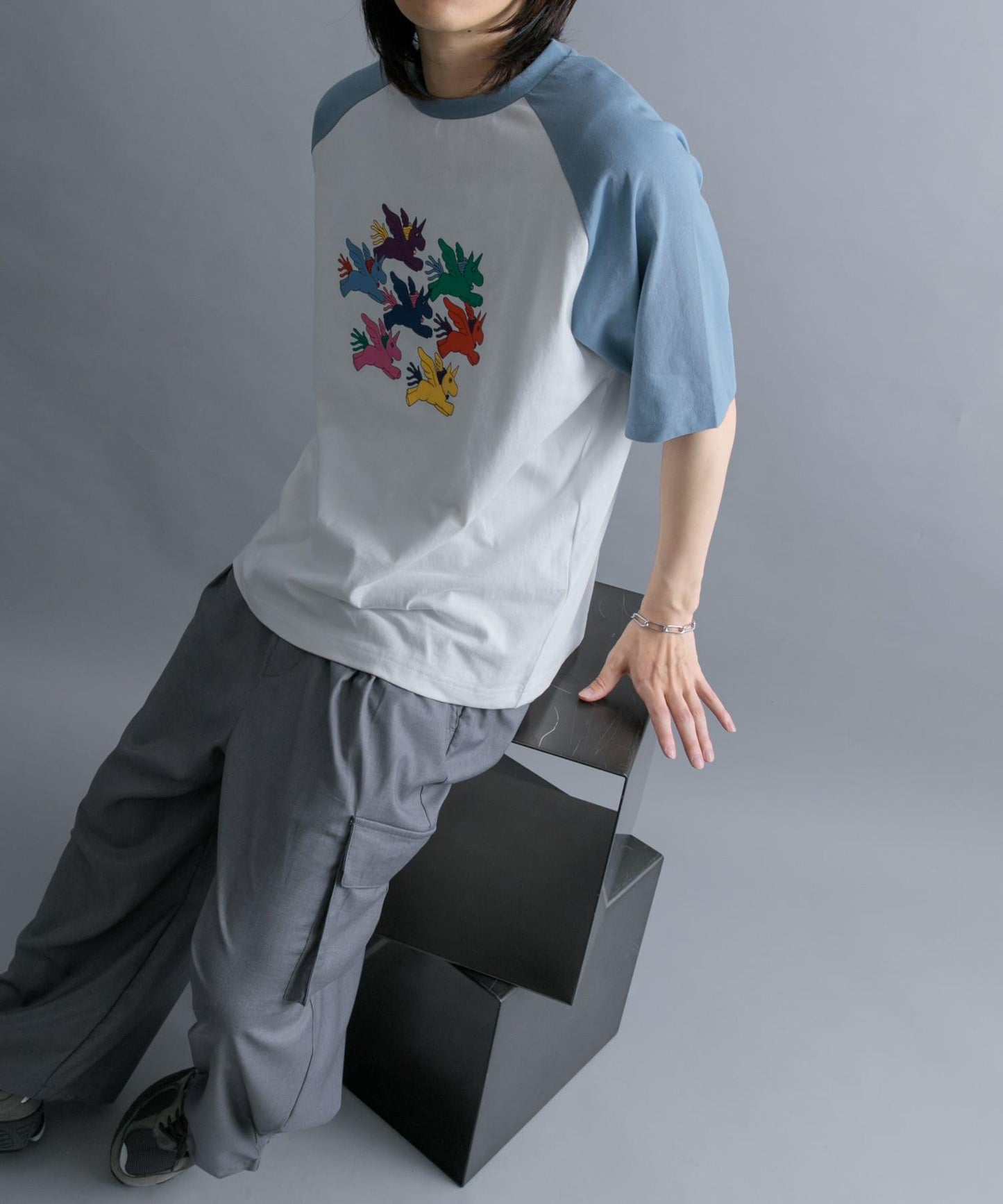 『聯名』SHUHEI KOKI×SENSE OF PLACE 拼色插肩袖T恤