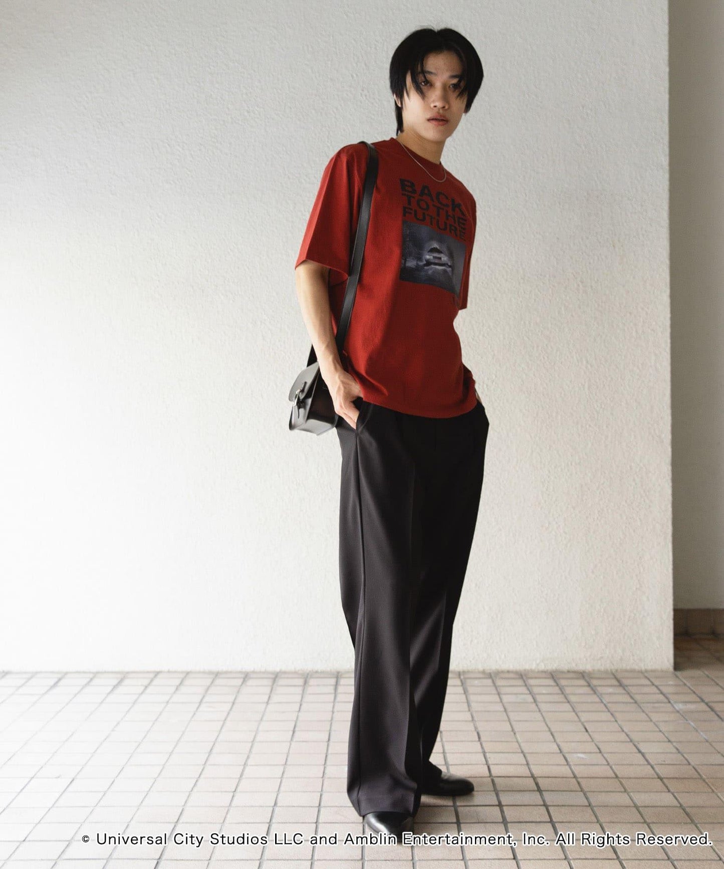 『聯名』SENSE OF PLACE×回到未來 圓領印花T恤 A