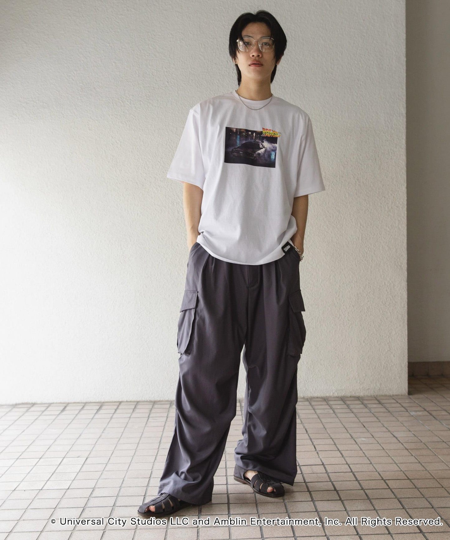 『聯名』SENSE OF PLACE×回到未來 圓領印花T恤 C