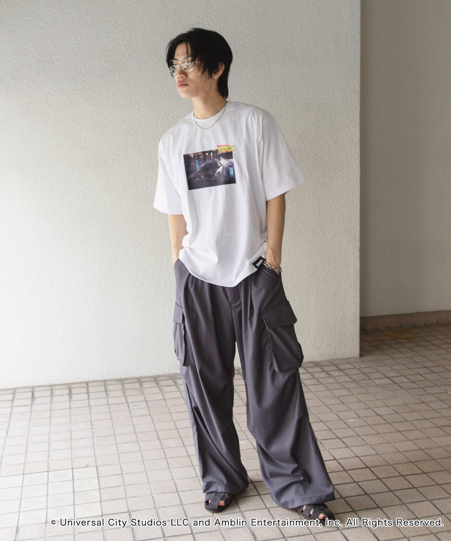 『聯名』SENSE OF PLACE×回到未來 圓領印花T恤 C