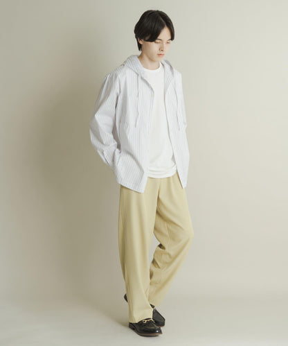 桶型直筒無褶西裝褲