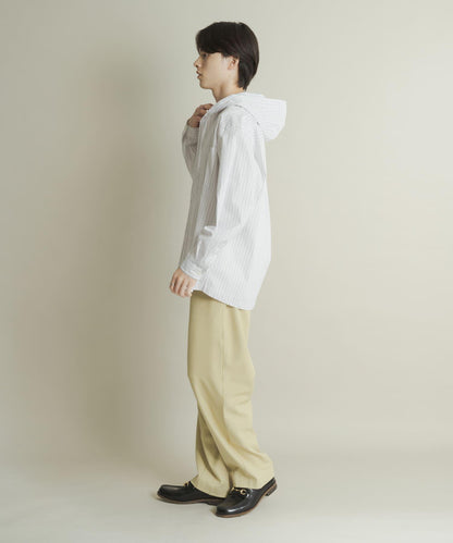 桶型直筒無褶西裝褲