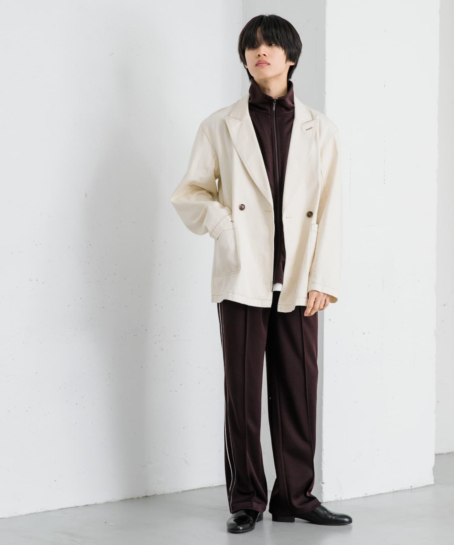 卡其斜紋寬鬆外套