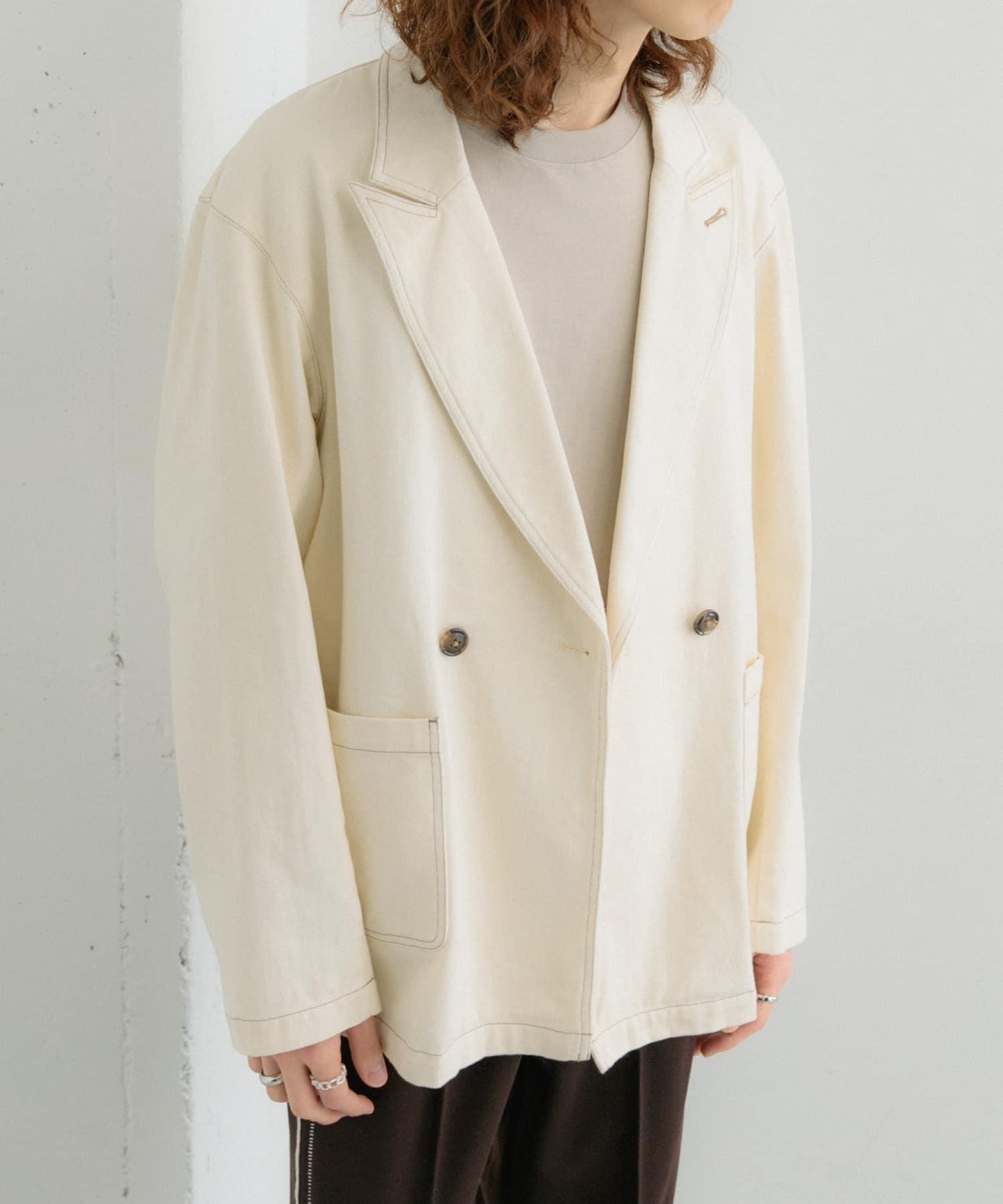 卡其斜紋寬鬆外套