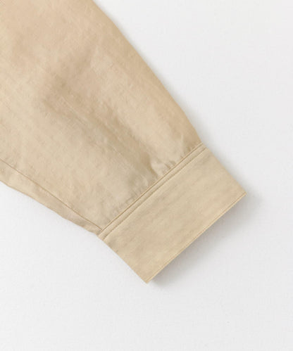 透視條紋開領襯衫