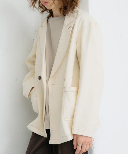 卡其斜紋寬鬆外套