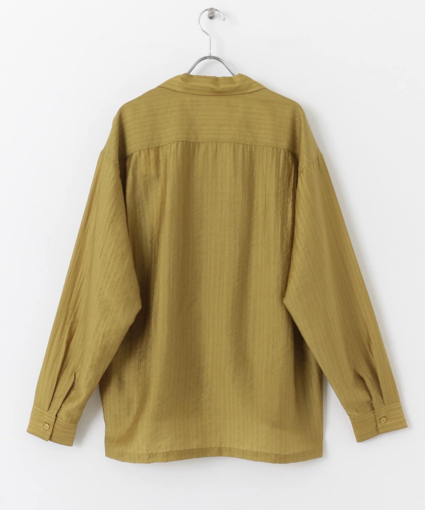 透視條紋開領襯衫