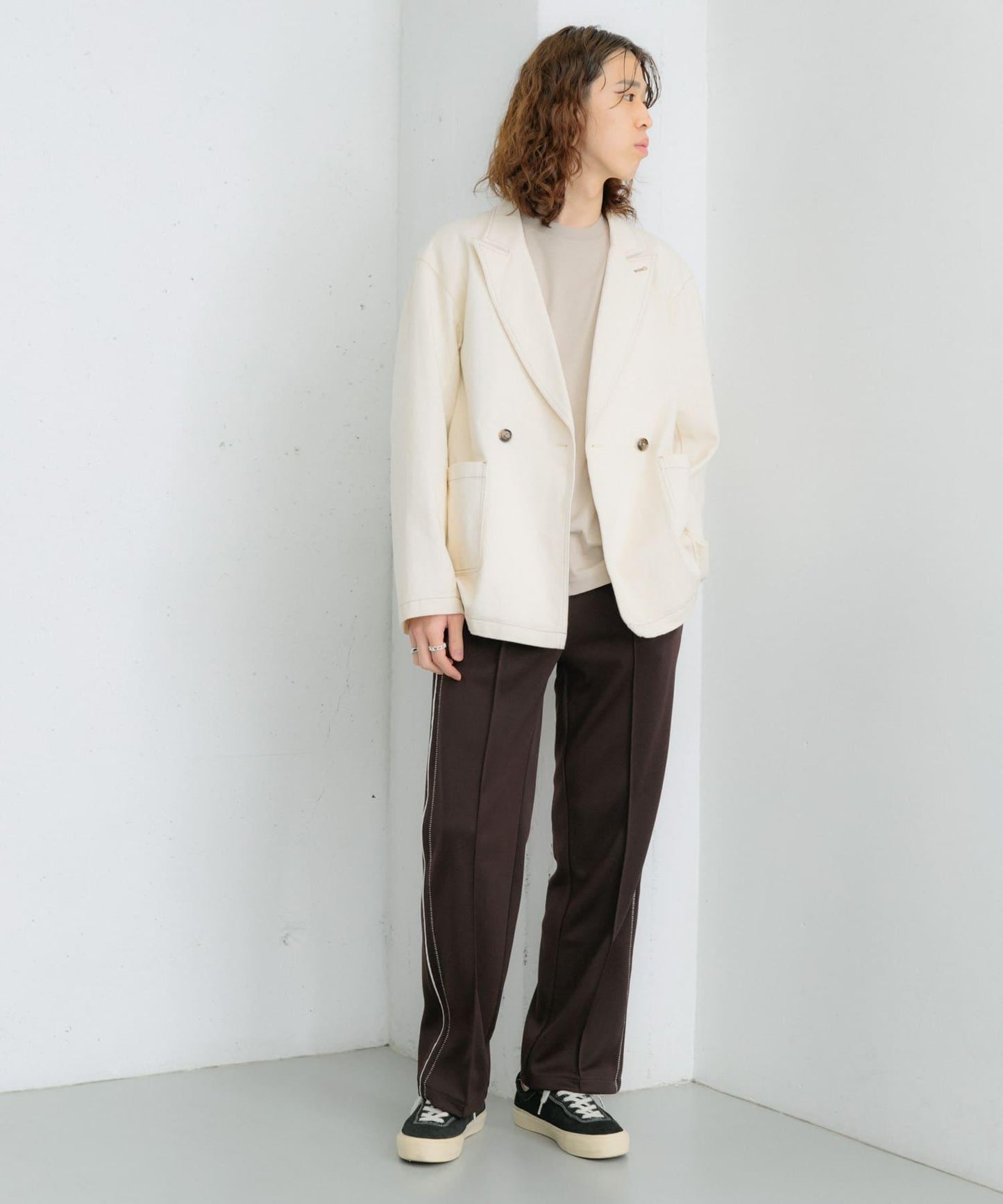 卡其斜紋寬鬆外套