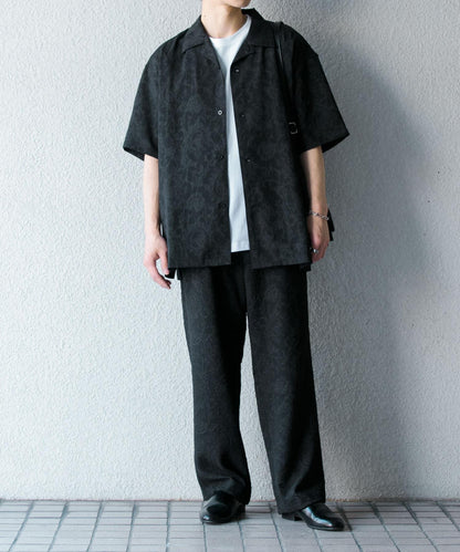 套裝可搭配 植物提花寬鬆長褲