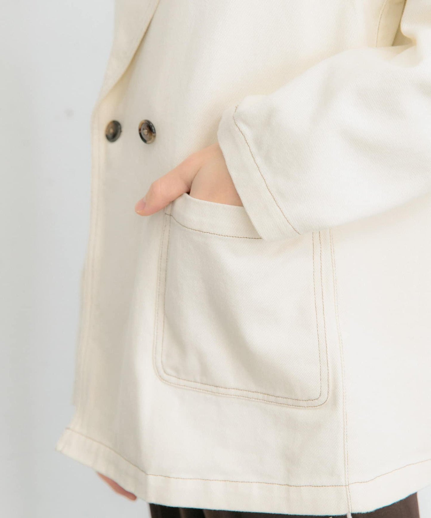 卡其斜紋寬鬆外套