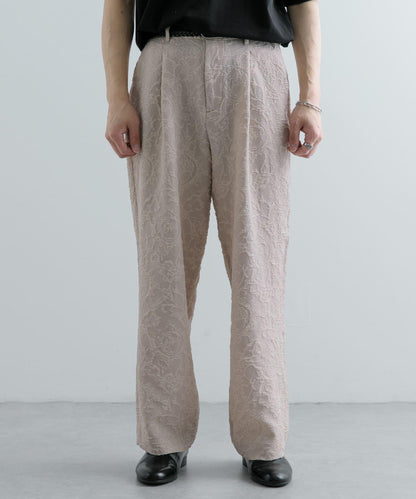 套裝可搭配 植物提花寬鬆長褲