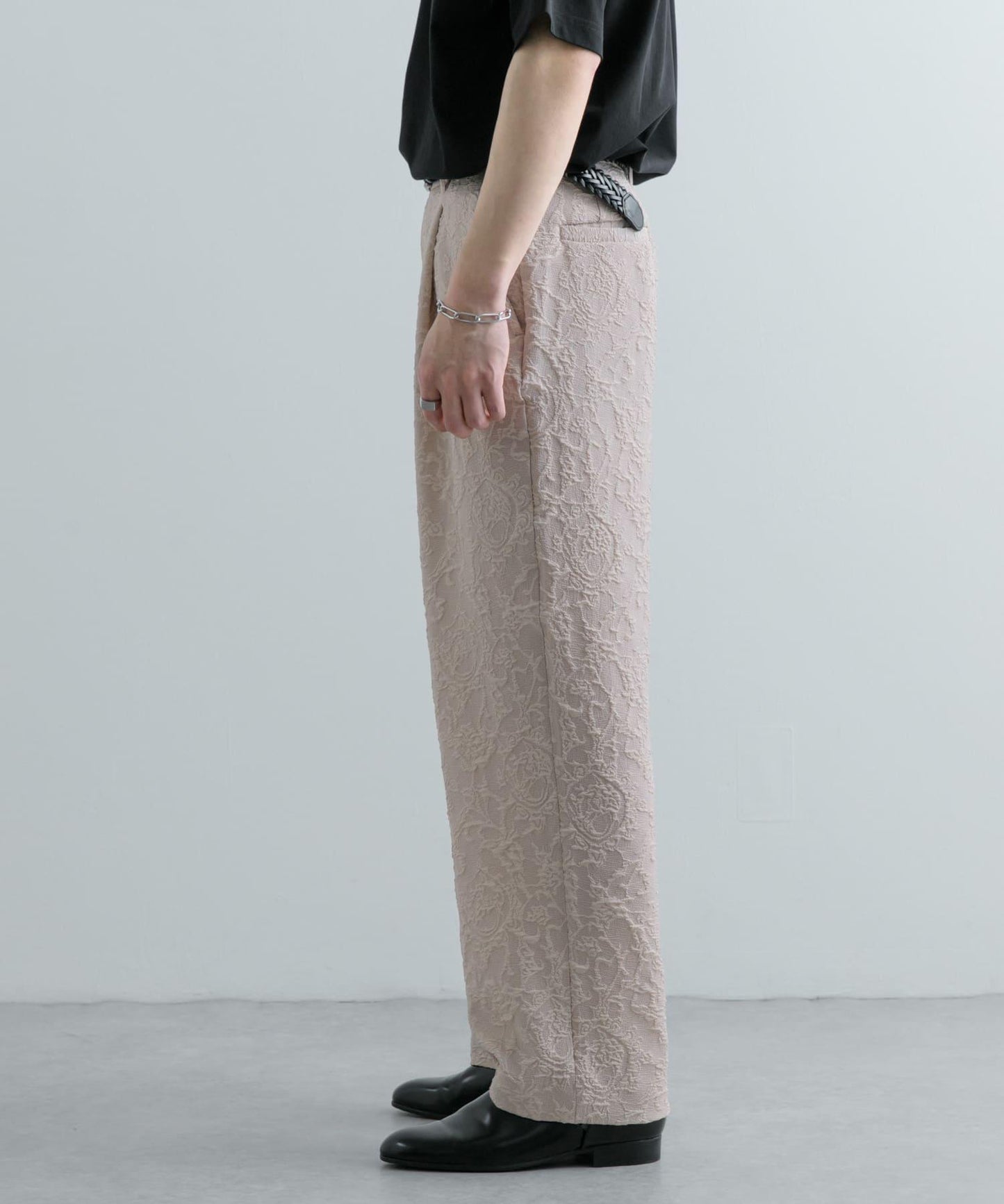 套裝可搭配 植物提花寬鬆長褲