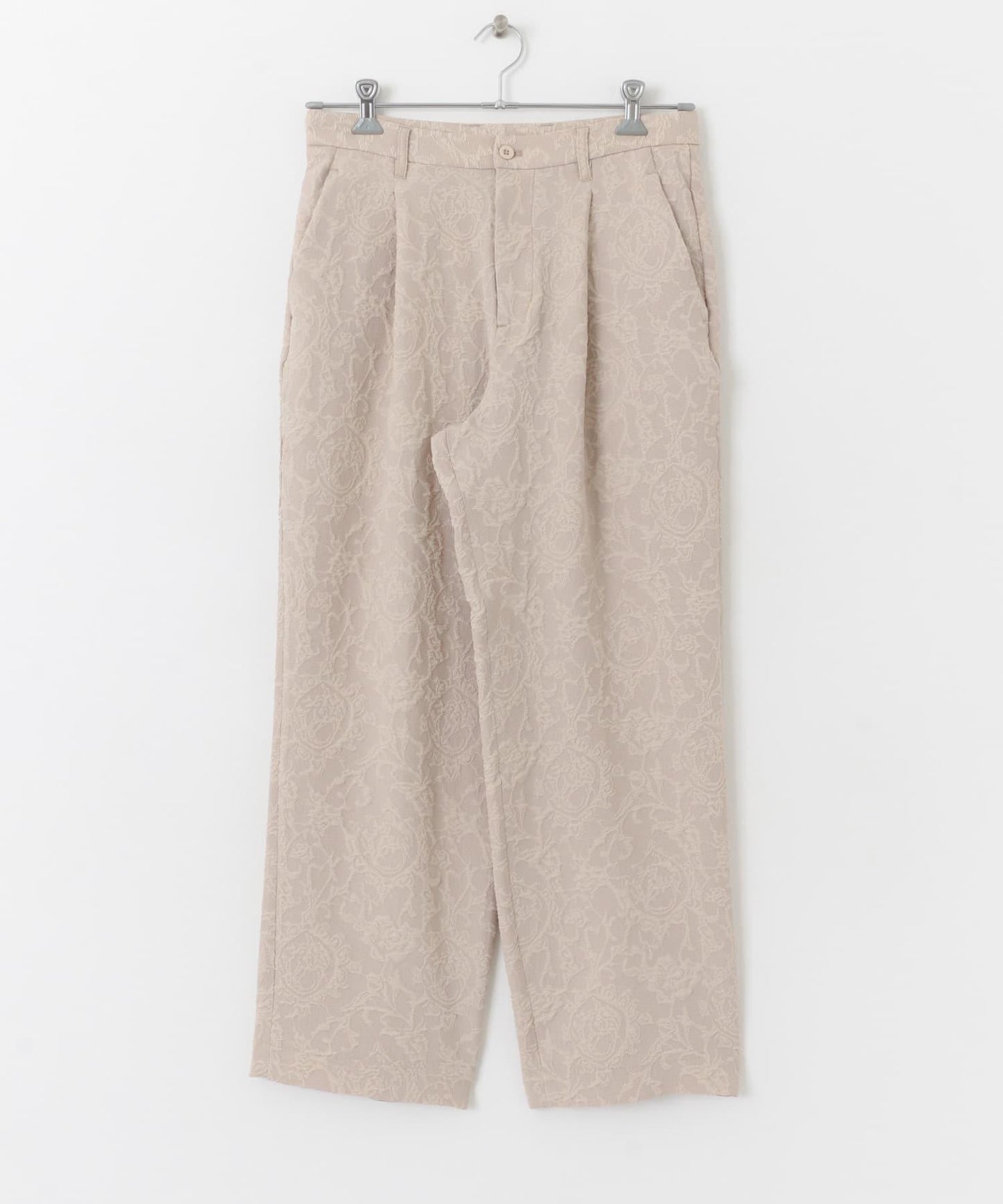 套裝可搭配 植物提花寬鬆長褲