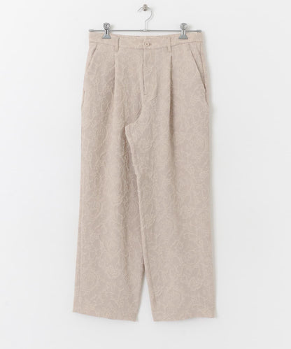 套裝可搭配 植物提花寬鬆長褲