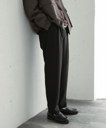 『イージーケア』雙褶錐形褲