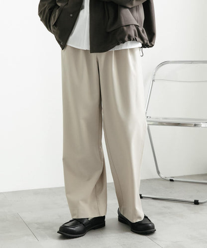 『イージーケア』雙褶寬鬆長褲