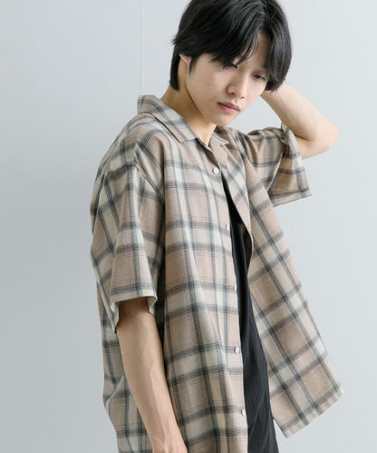 有S碼 男女同款漸變格紋開領襯衫