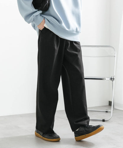 『イージーケア』雙褶寬鬆長褲