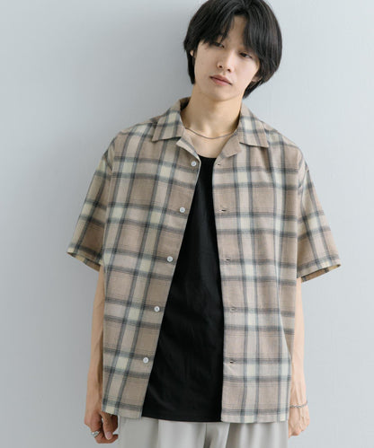 有S碼 男女同款漸變格紋開領襯衫